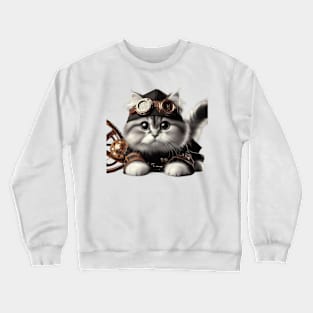 Cute Kitty Ninja Cat Crewneck Sweatshirt